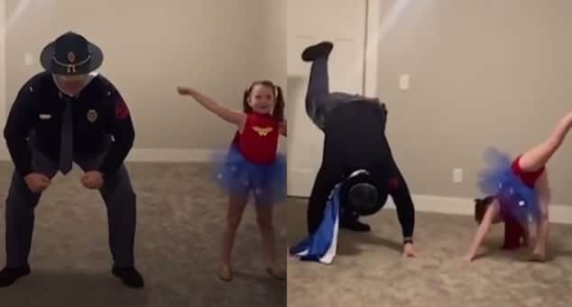Police officer dances with daughter daily after dance show got canceled