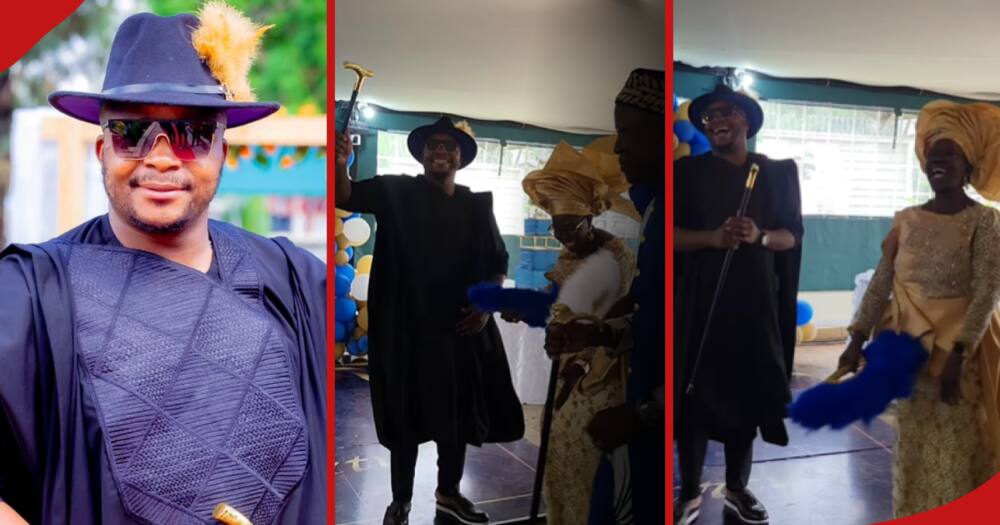 Jalang'o graced his friend's mother's retirement party and enjoyed a dance with the woman who is retiring from civil service.