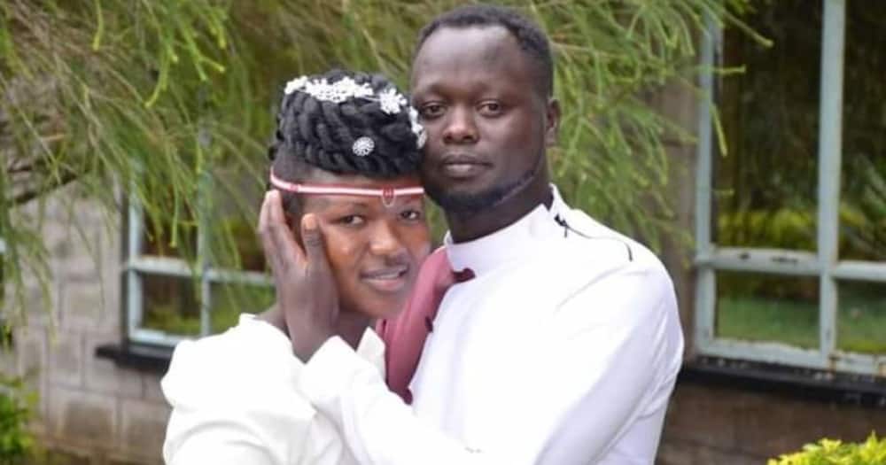 Clement Mnangat and his newly-wed wife Nancy Chepoisho Sirma. Photo: Standard.