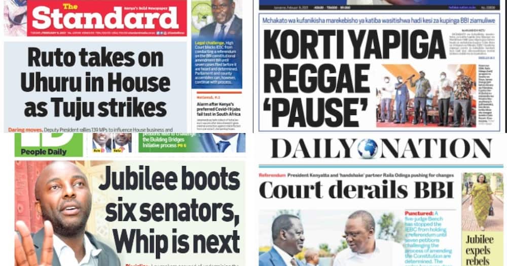 Kenyan newspapers review for February 9: Court warns it can declare BBI unconstitutional at the tail end