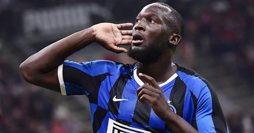 Lukaku celebrates after scoring for Inter. Photo: Getty Images.