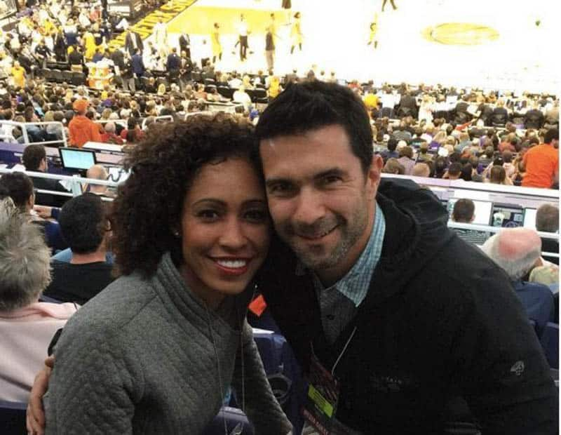 Jonathan Bailey and Sage Steele