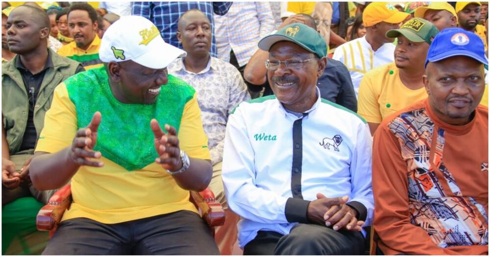 From left: Deputy President William Ruto, Senator Moses Wetang'ula and Moses Kuria. Photo: William Ruto.