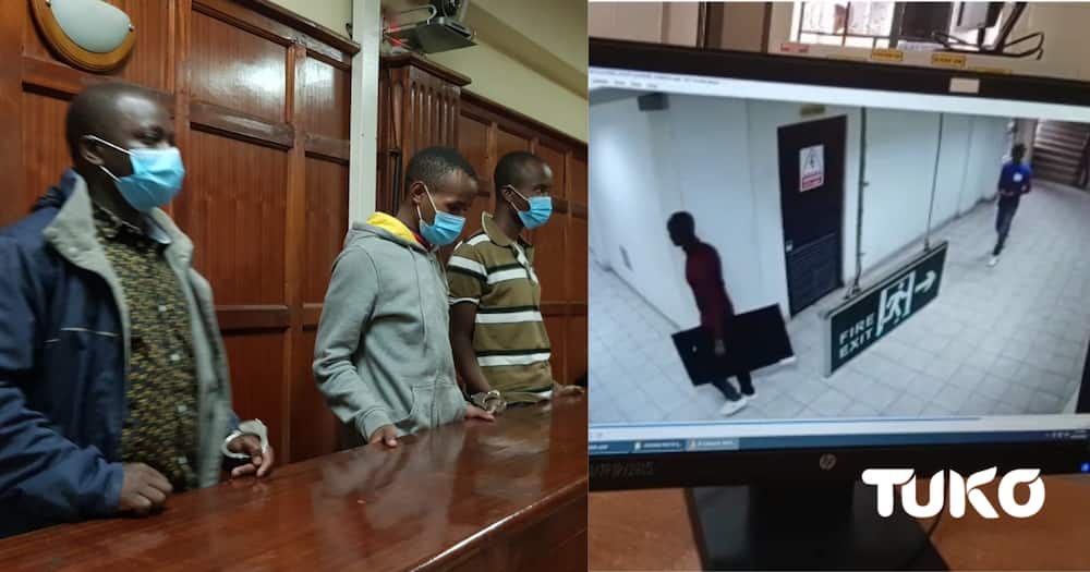 The 55-inch TCL television was stolen from Milimani Law Courts.
