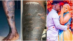 Harmonize Covers Tattoo of Kajala, Her Daughter's Face with Ink of Mount Kilimanjaro