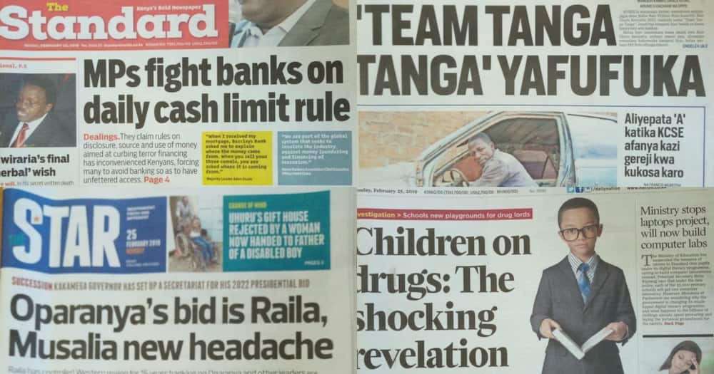 Uchambuzi wa magazeti ya Kenya Februari 25: Wazazi wa wanafunzi waliokataliwa katika kozi za matibabu wataka karatasi za Bayolojia kusahihishwa upya