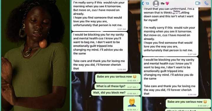 Lady Breaks Up with Lover Because He's Too Nice, Cruel WhatsApp Chats ...