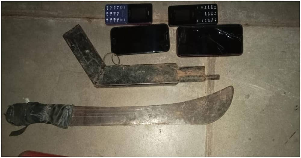 Items recovered from thugs. Photo: DCI.