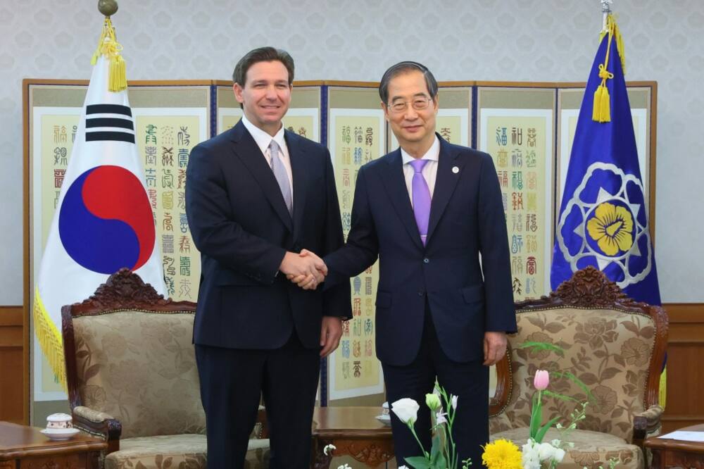 Florida Governor Ron DeSantis meets South Korean Prime Minister Han Duck-soo in Seoul