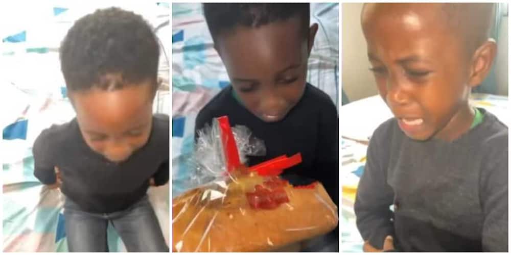 I want a baby sister: Little boy tearfully demands from mum as he rejects her cake gift, video sparks reactions.