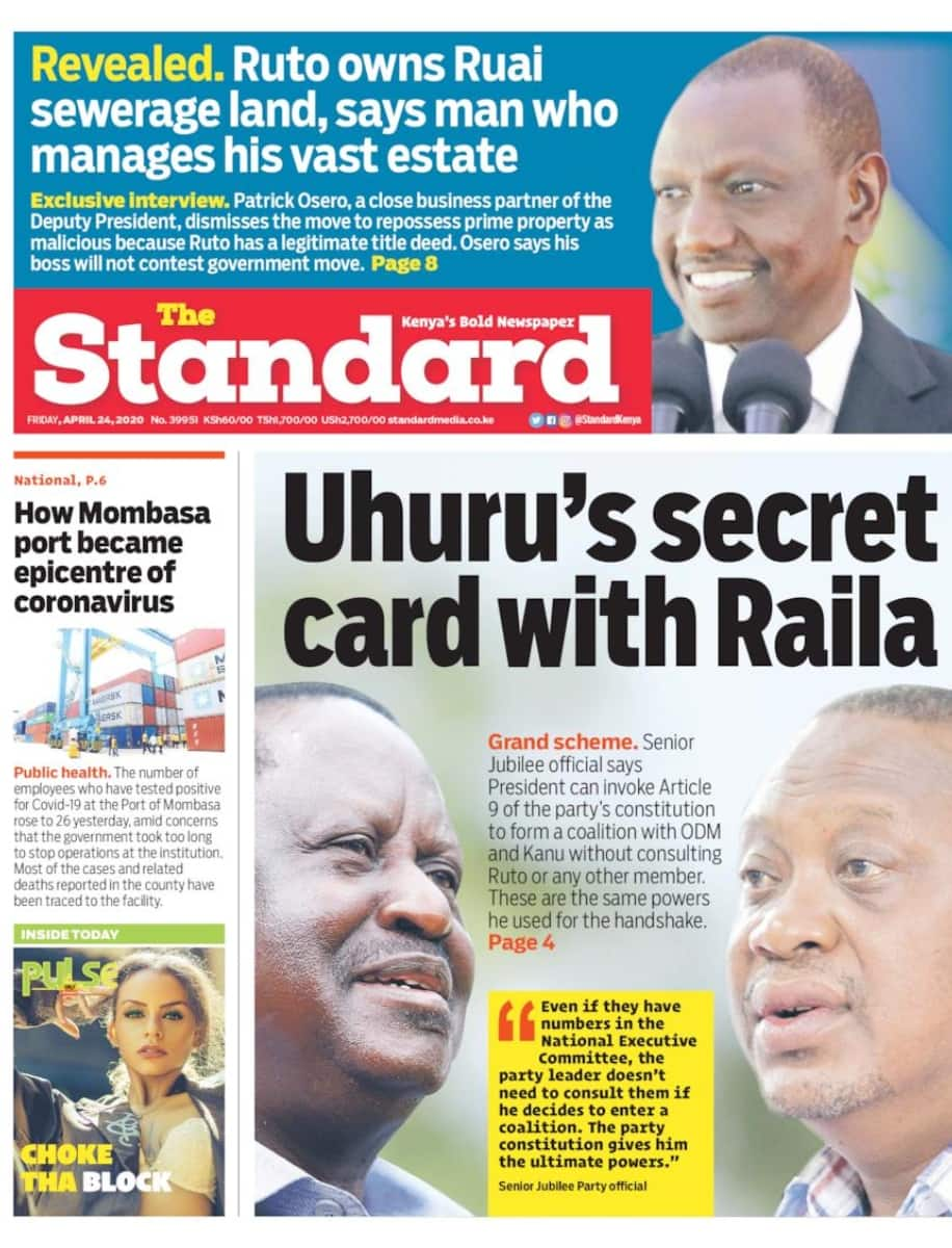 Magazetini Aprili 24: Uhuru kukaza kamba zaidi dhidi ya wanyakuzi wa mashamba