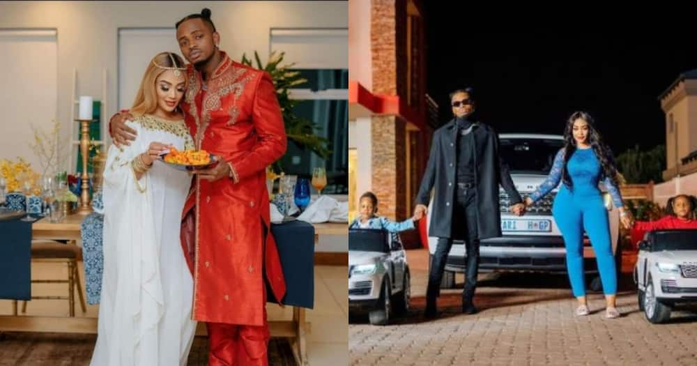 Zari Hassan and Diamond Platnumz with their kids