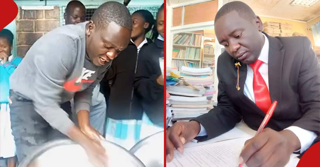 Nyandarua High School Teacher Happily Joins His Students in Cleaning ...