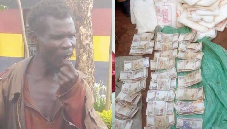 Bungoma: Mentally ill man arrested with KSh 275k, banned plastic bags