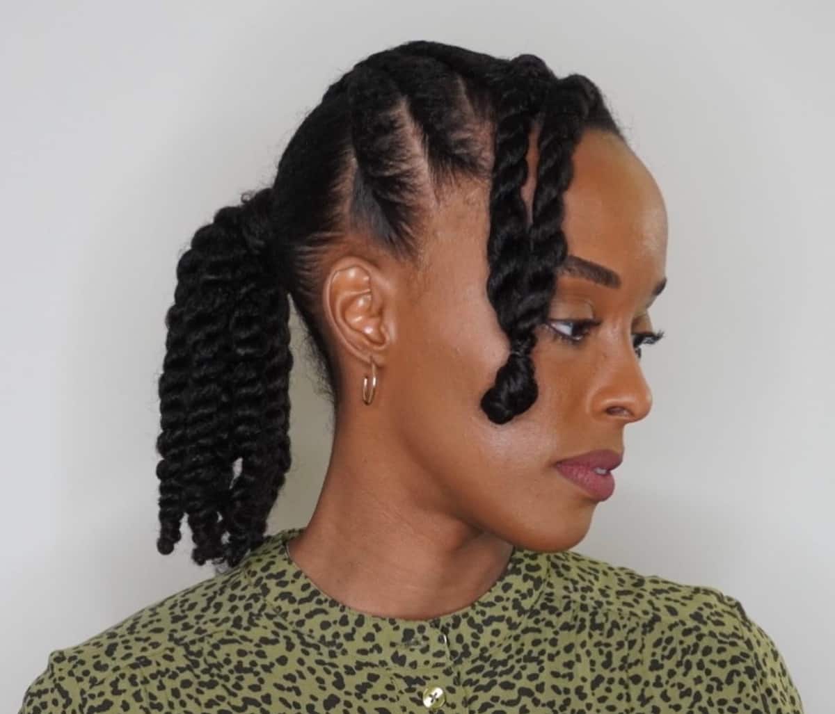 30 Cool Twist Hairstyles for Natural Hair - Low Maintenance Black