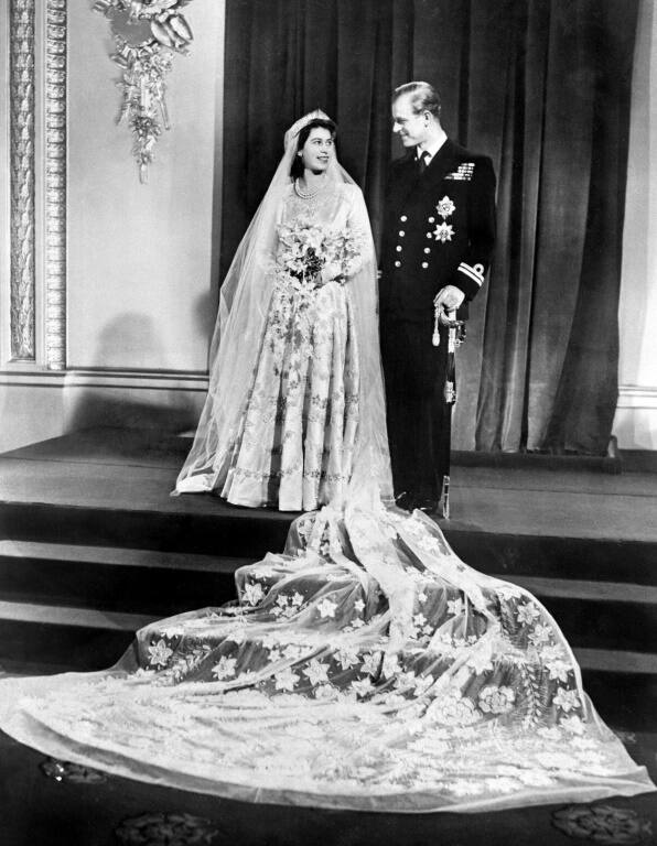 Princess Elizabeth married her distant cousin, Prince Philip, in 1947