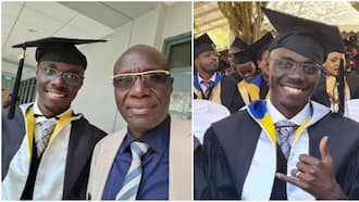 Fred Obachi Machoka Celebrates Lookalike Son As He Graduates From USIU: "Congratulations"