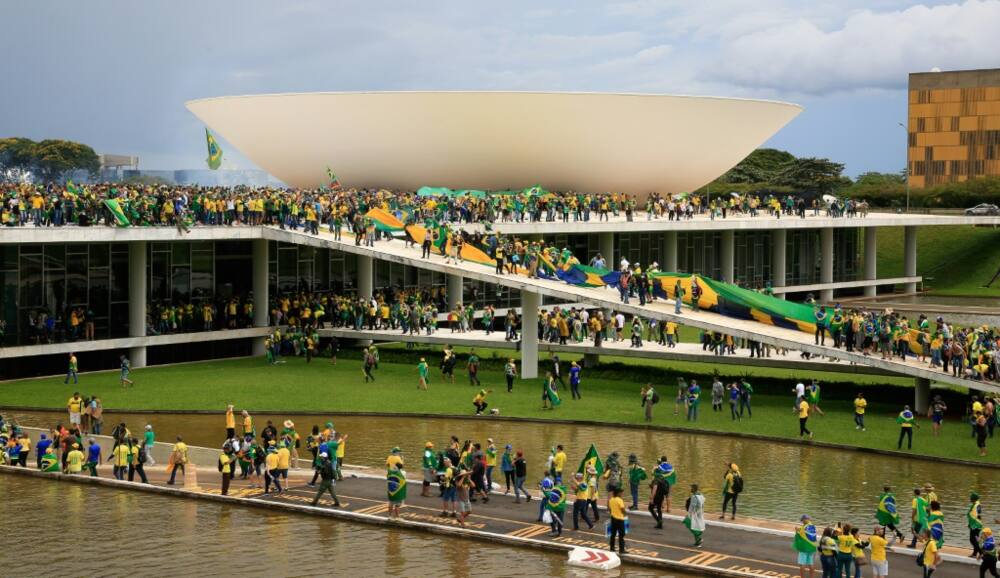 Supporters of Bolsonaro invade the National Congress in Brasilia on January 8, 2023