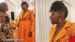 Charlene Ruto Excites Netizens After Rocking Natural Hair, Classy Orange Gown: "She Changed Designer