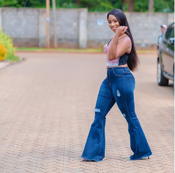Diana Marua effortlessly brings back 80's fashion with trendy bell bottoms
