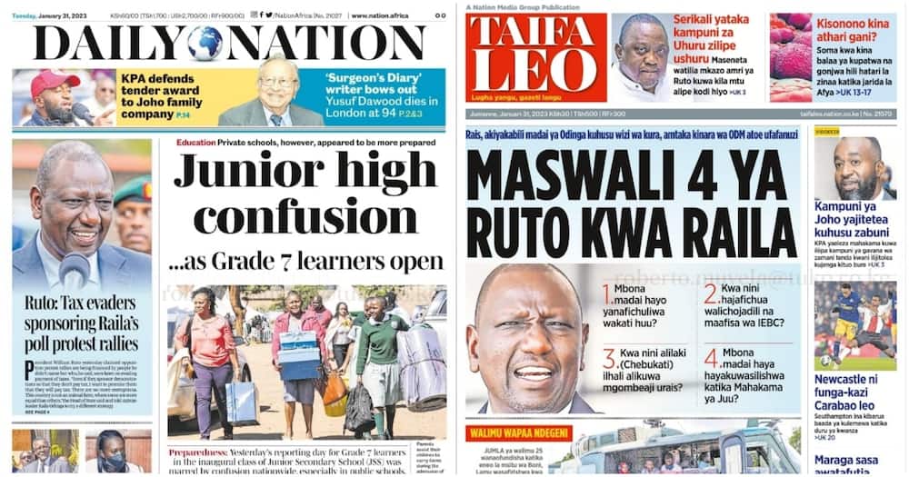 Kenyan Newspapers Review, January 31