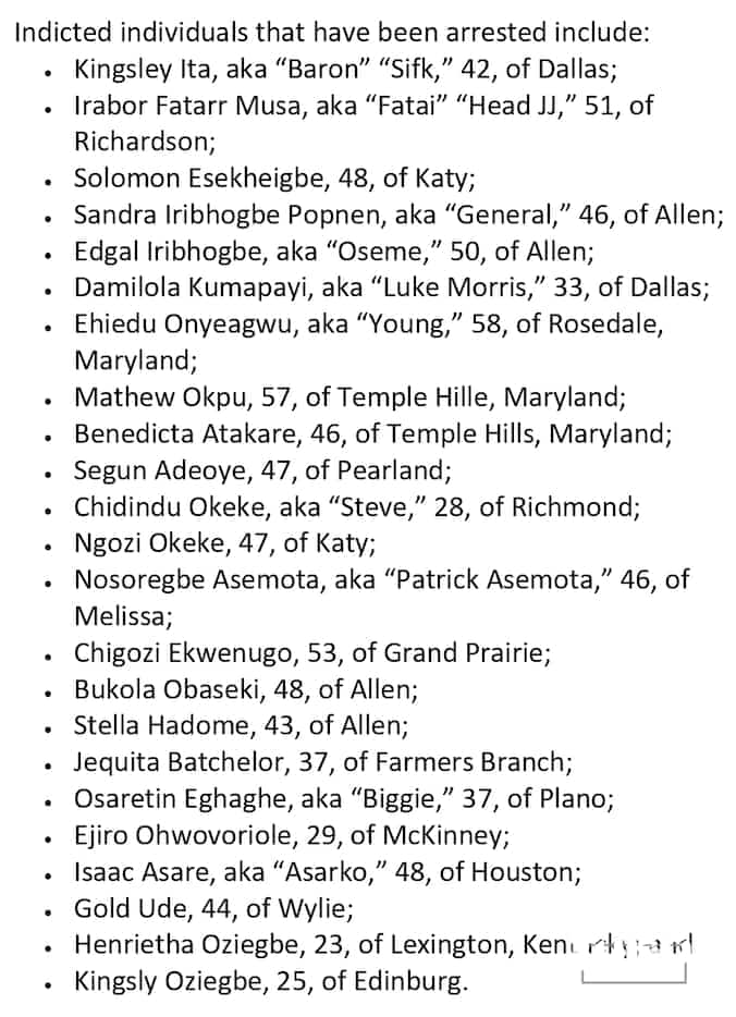23 names indicted (full list)