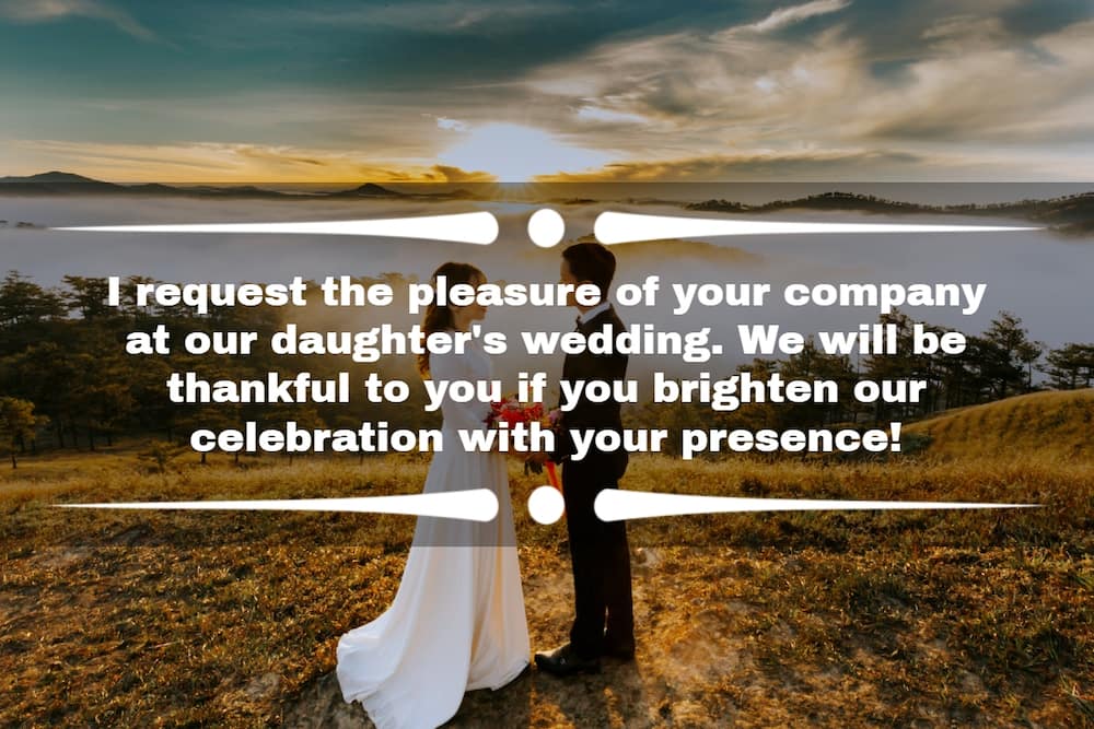 daughter's wedding invitation messages