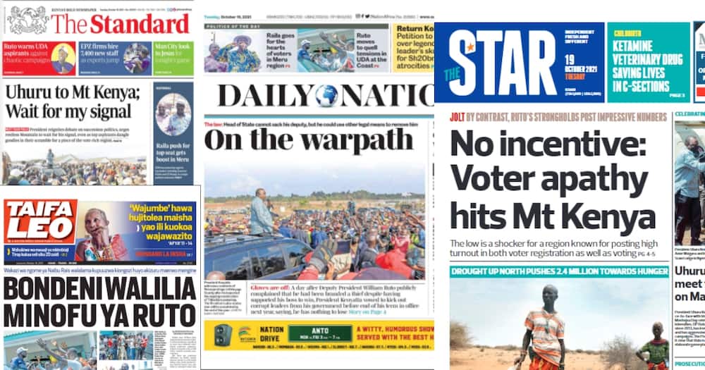 Top stories in the newspapers today.