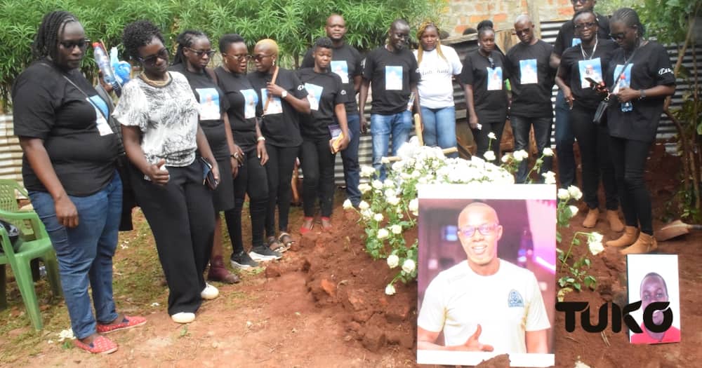Felix Otieno's burial images. Photo: TUKO.co.ke/Charles Ochieng.
