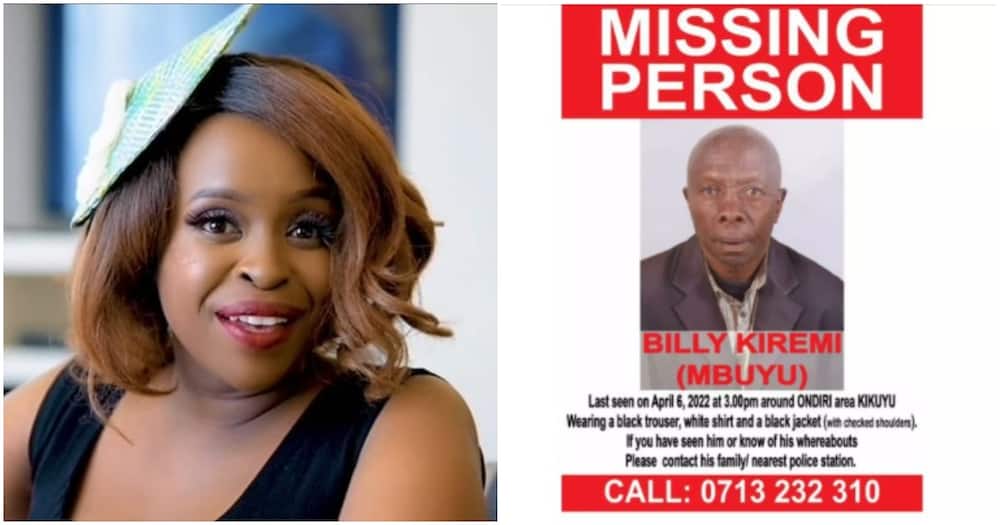 Former TV Host Faith Muturi's missing uncle has been found.