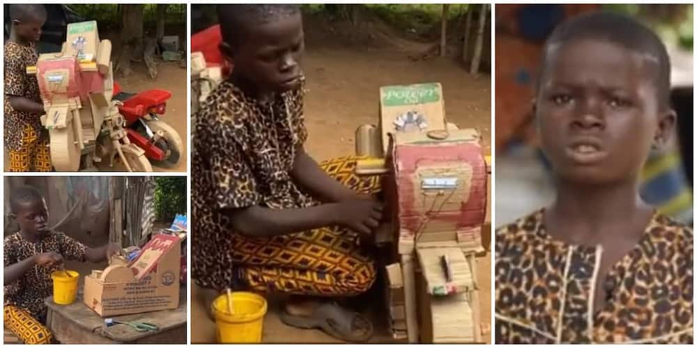 Talented Nigerian boy who built ATM machine with carton says he wants to be an engineer to produce things that work.