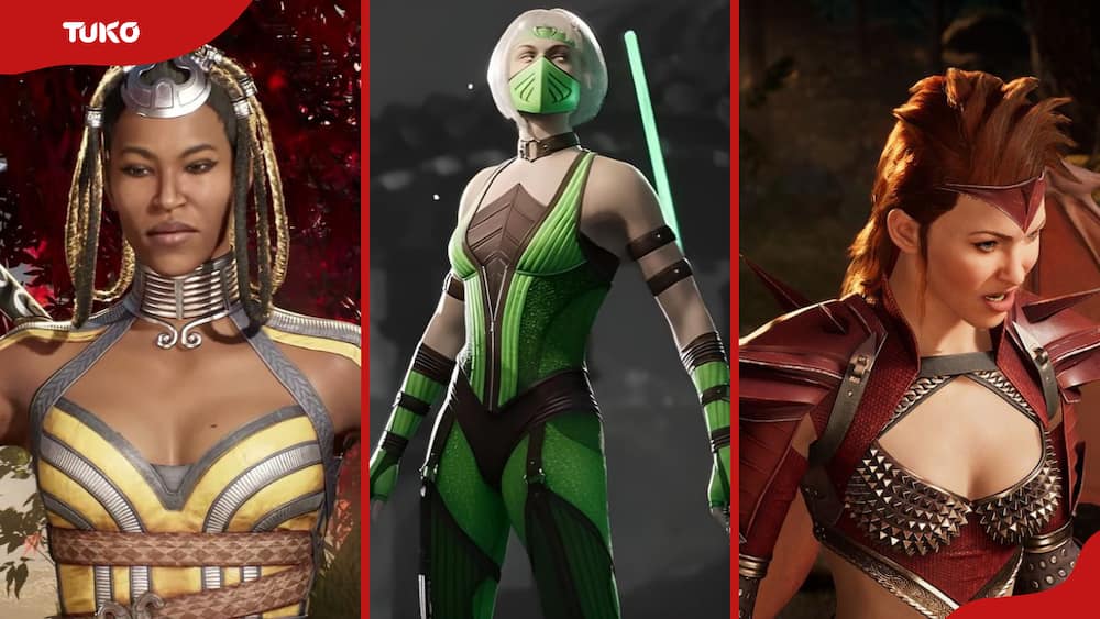 A photo collage of Mortal Kombat female characters