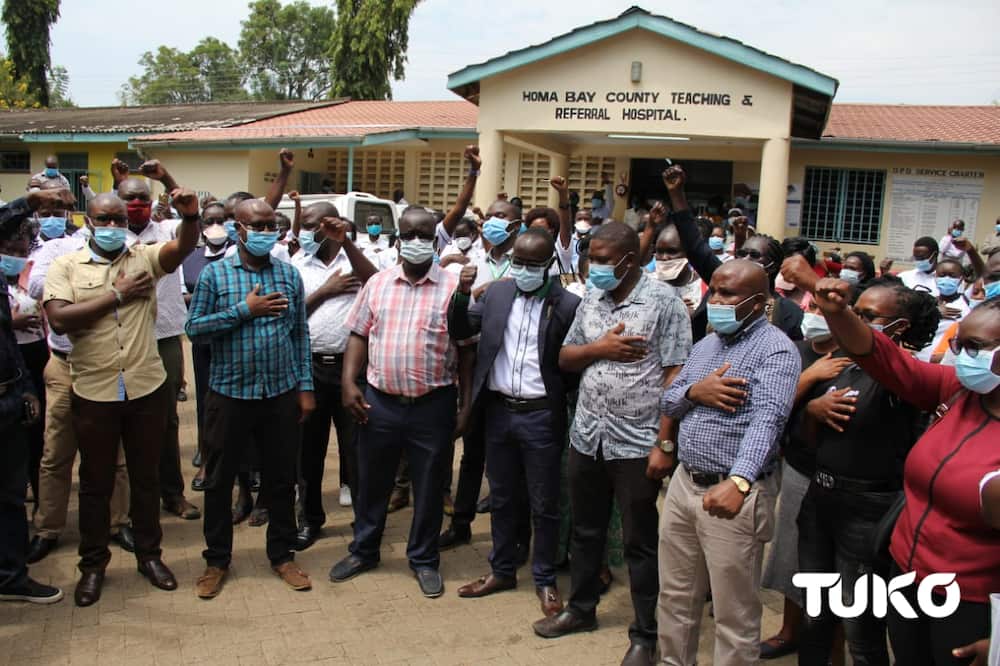 Homa Bay: Health workers go on strike over unpaid 3-month salaries