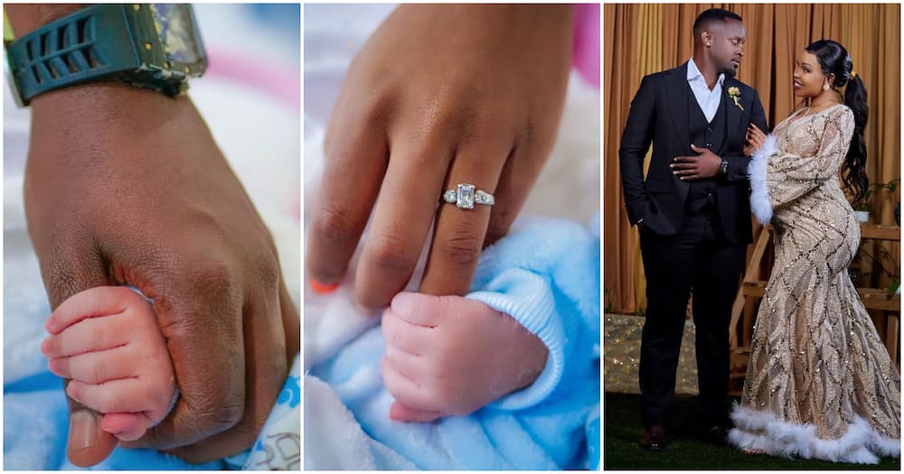 Baby Jasiri's cute hand, MC Price and Diana Chacha.