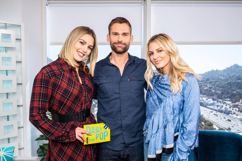 Seann William Scott of "Lethal Weapon" poses for a photo with Daily Pop hosts Carissa Culiner and Morgan Stewart