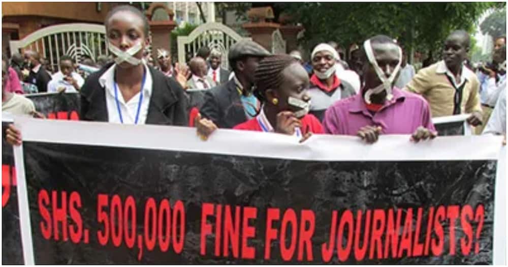 Kenyan journalists protest