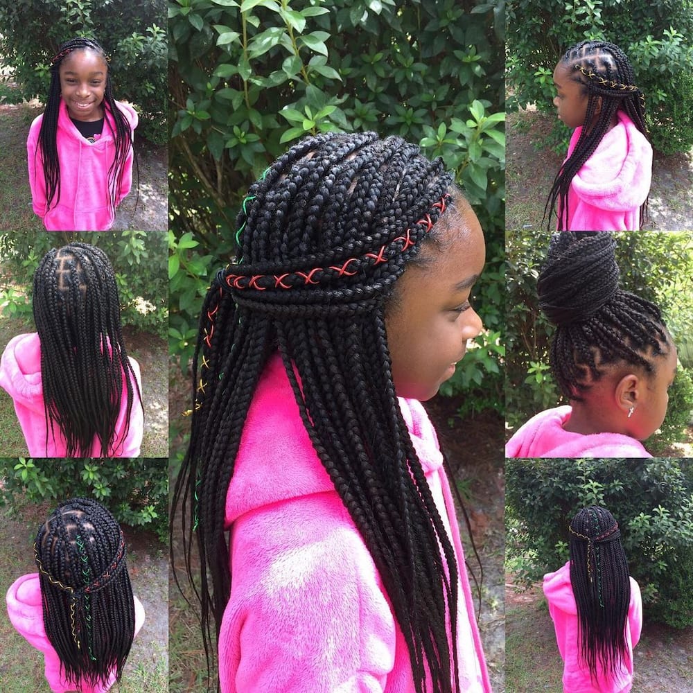 Knotless braids.