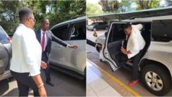 Aisha Jumwa Steps out From KSh 6 Million Prado Wearing Dapper Outfit for Swearing-In