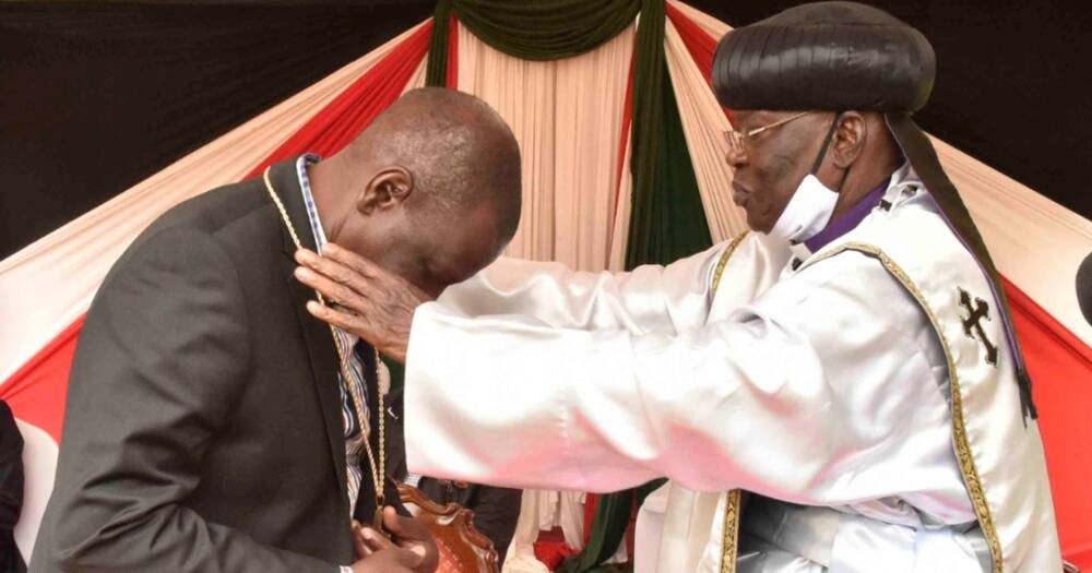 Deputy President William Ruto and Father John Pesa at Sugoi. Photo: William Ruto.