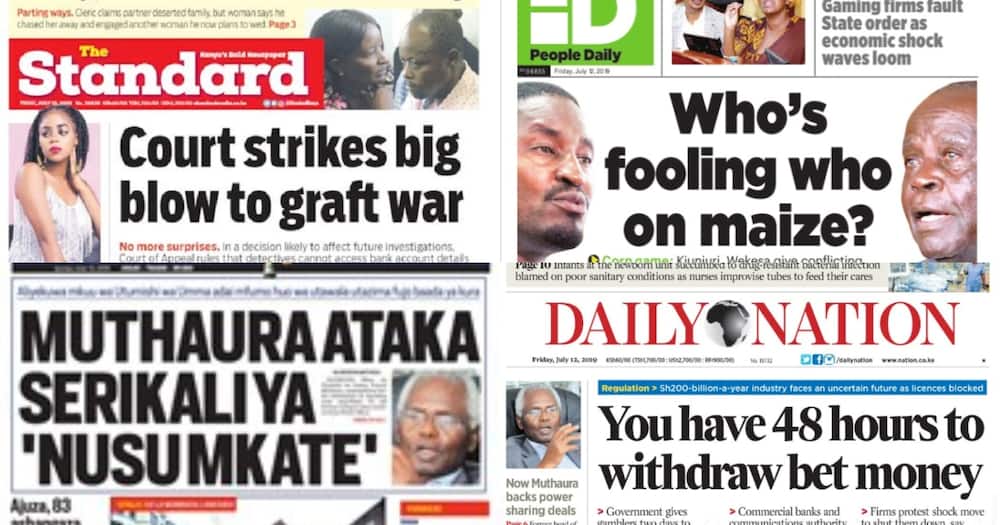 Kenyan Newspapers Review for July 12