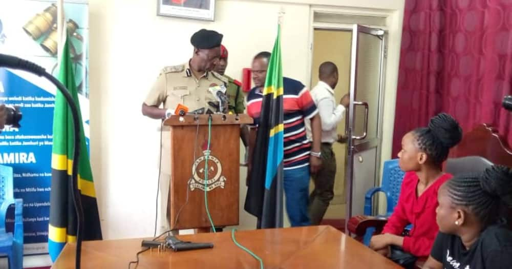 Police boss Muliro Jumanne speaking to journalists at his office on Wednesday, June 23. Photo: Dar Mpya.