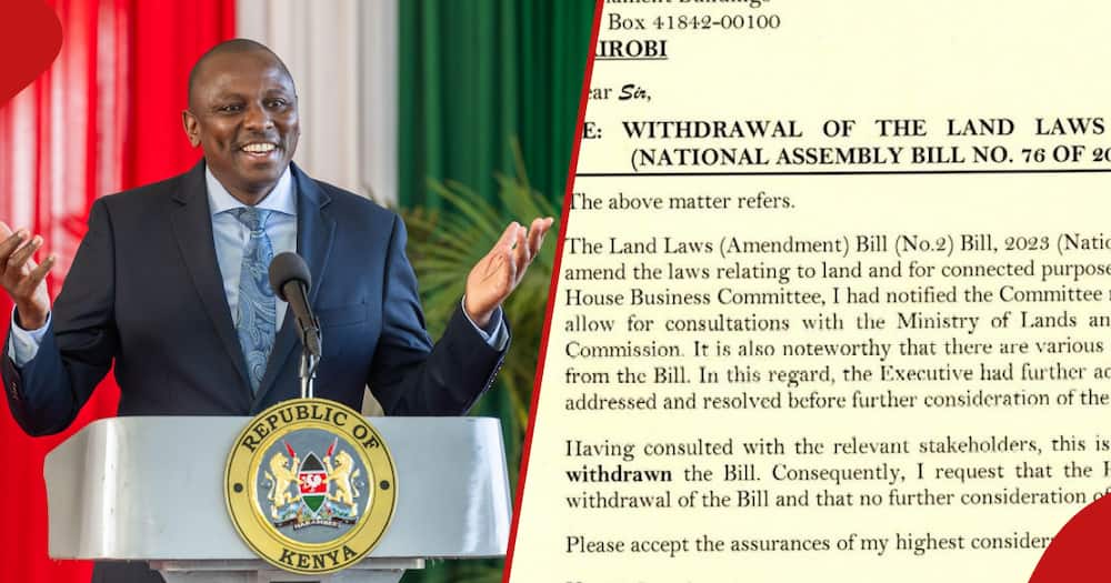 Kimani Ichung'wah and a letter to Speaker of the Parliament of Kenya.