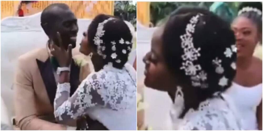 Kiss your wife: Many react to video as shy groom refuses to kiss bride on wedding day when she makes attempt