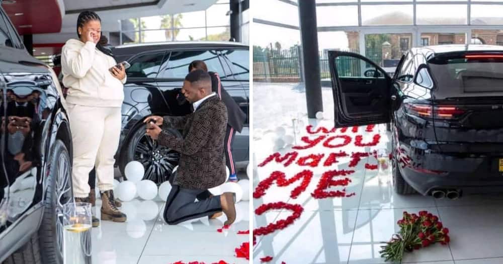 The lady was overwhelmed as she said yes. Photo: HOBO group ZA/ Facebook.