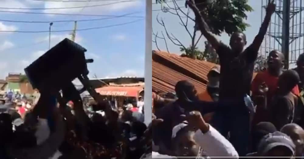 Nairobi: Burma residents heckle Raila, chant in support of Ruto, wheelbarrows