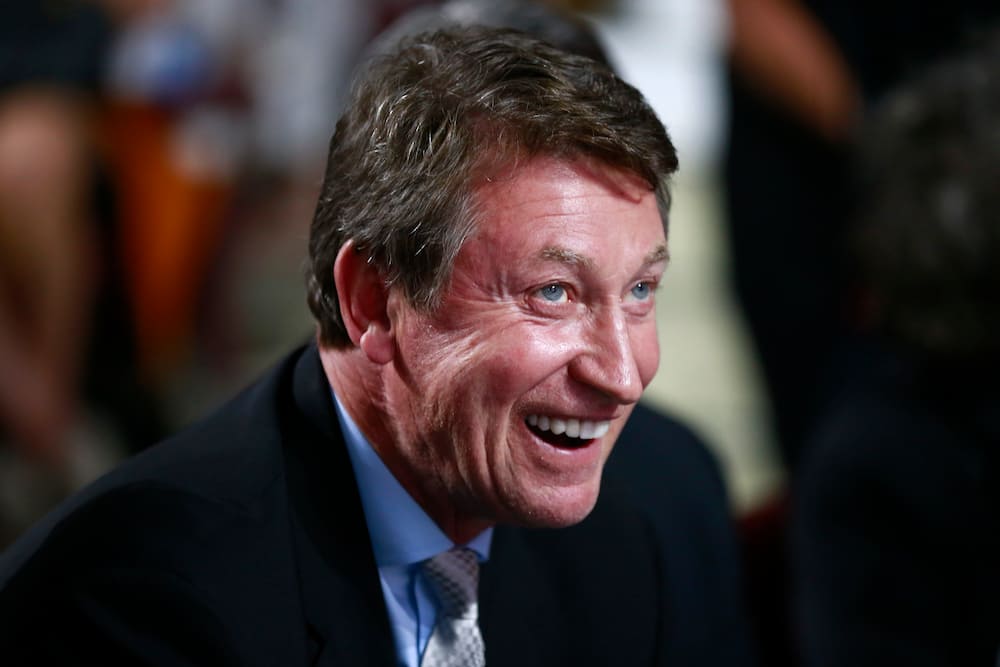 Former NHL player Wayne Gretzky smilling