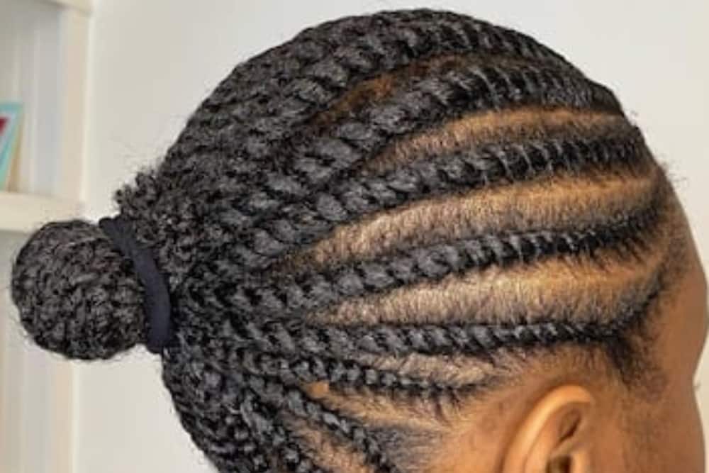 plain lines hairstyles without braids