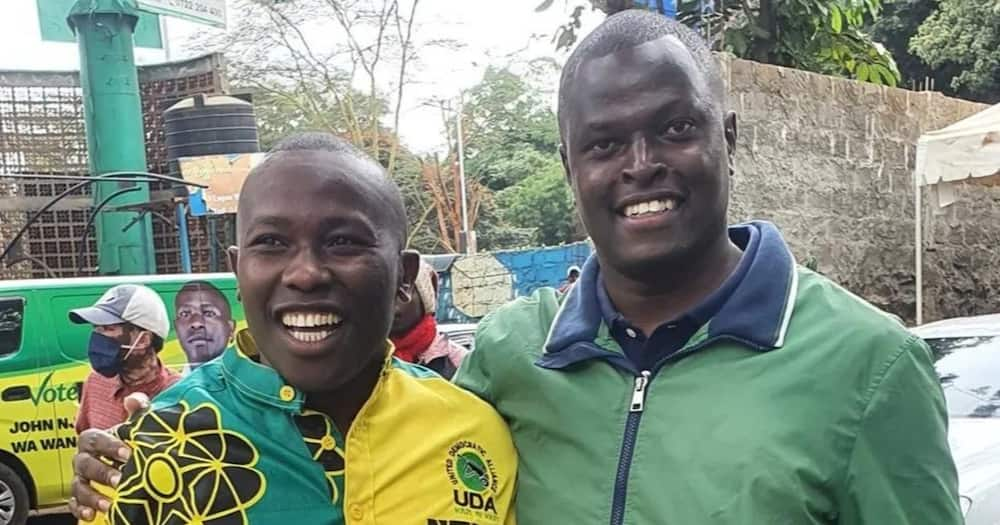 New Kiambaa MP John Wanjiku (l) and Kiharu MP Ndindi Nyoro (r) .Photo: Ndindi Nyoro.