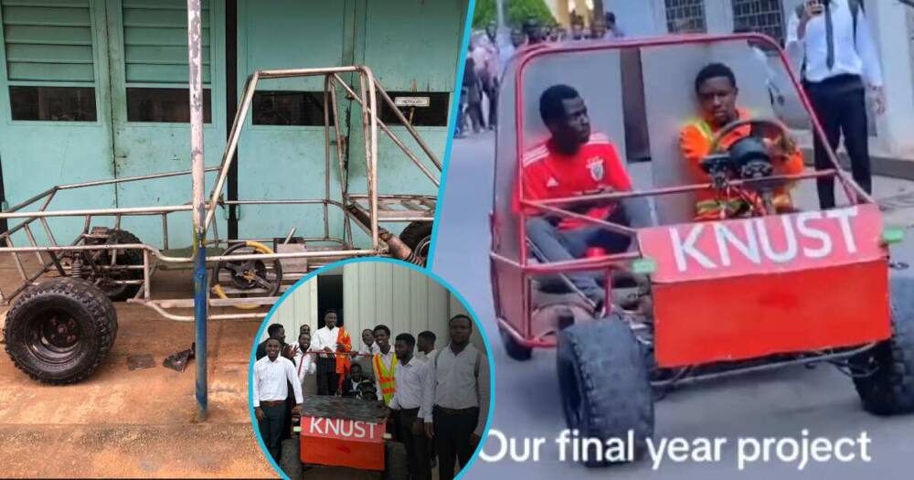 Photos of KNUST mechanical engineering students.