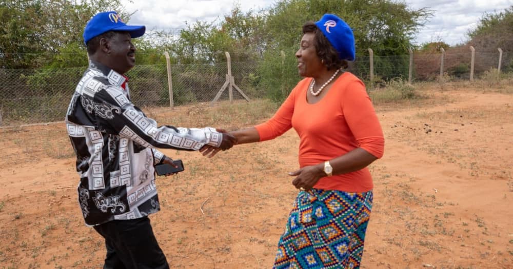 ODM leader Raila Odinga and governor Charity Ngilu.